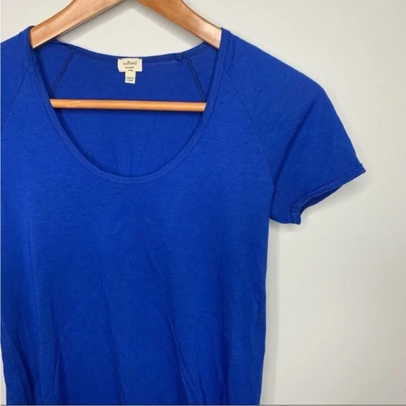 *3/20* Aritzia Wilfred Blue V Neck Top - Picture 2 of 4